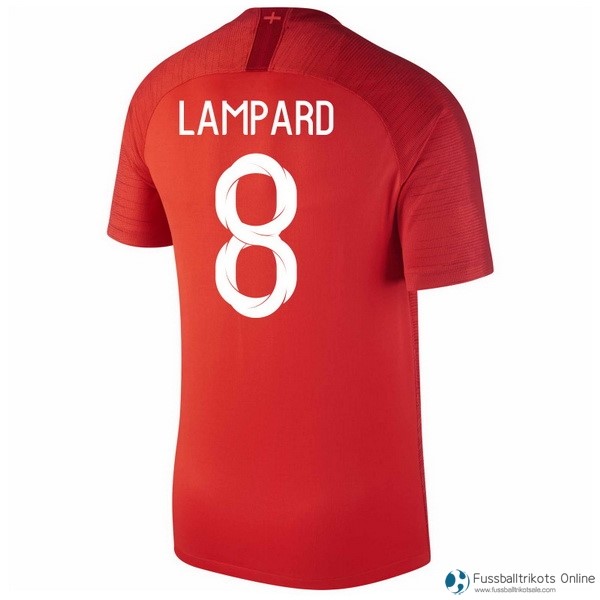 England Trikot Auswarts Lampard 2018 Rote Fussballtrikots Günstig